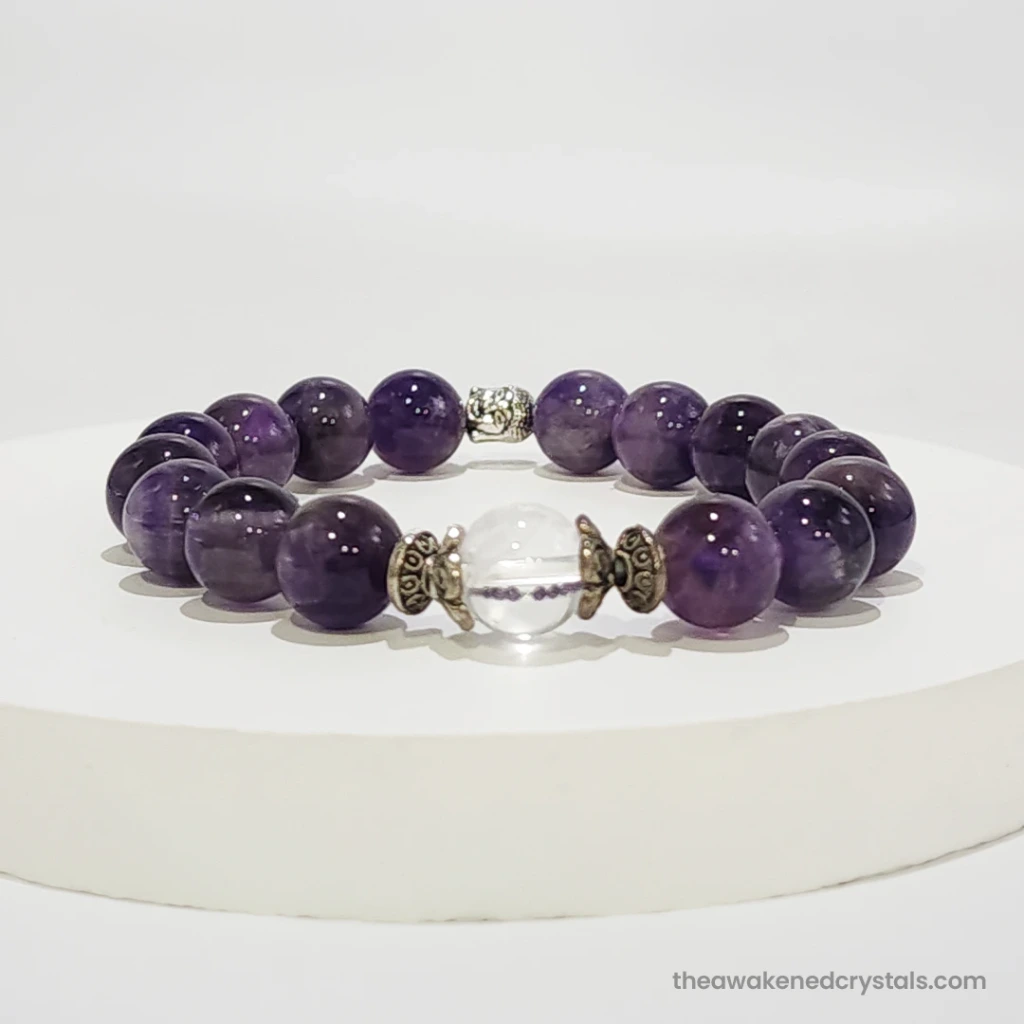 Amethyst Round Bead Bracelet (8mm, Small)
