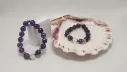AMETHYST ROUND BEAD BRACELET