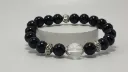 OBSIDIAN ROUND BEAD BRACELET