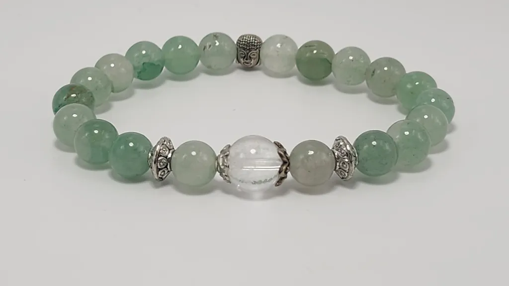 GREEN AVENTURINE ROUND BEAD BRACELET