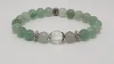 GREEN AVENTURINE ROUND BEAD BRACELET