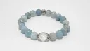 AQUAMARINE ROUND BEAD BRACELET