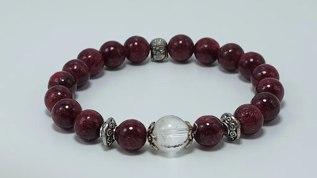RUBY ROUND BEAD BRACELET