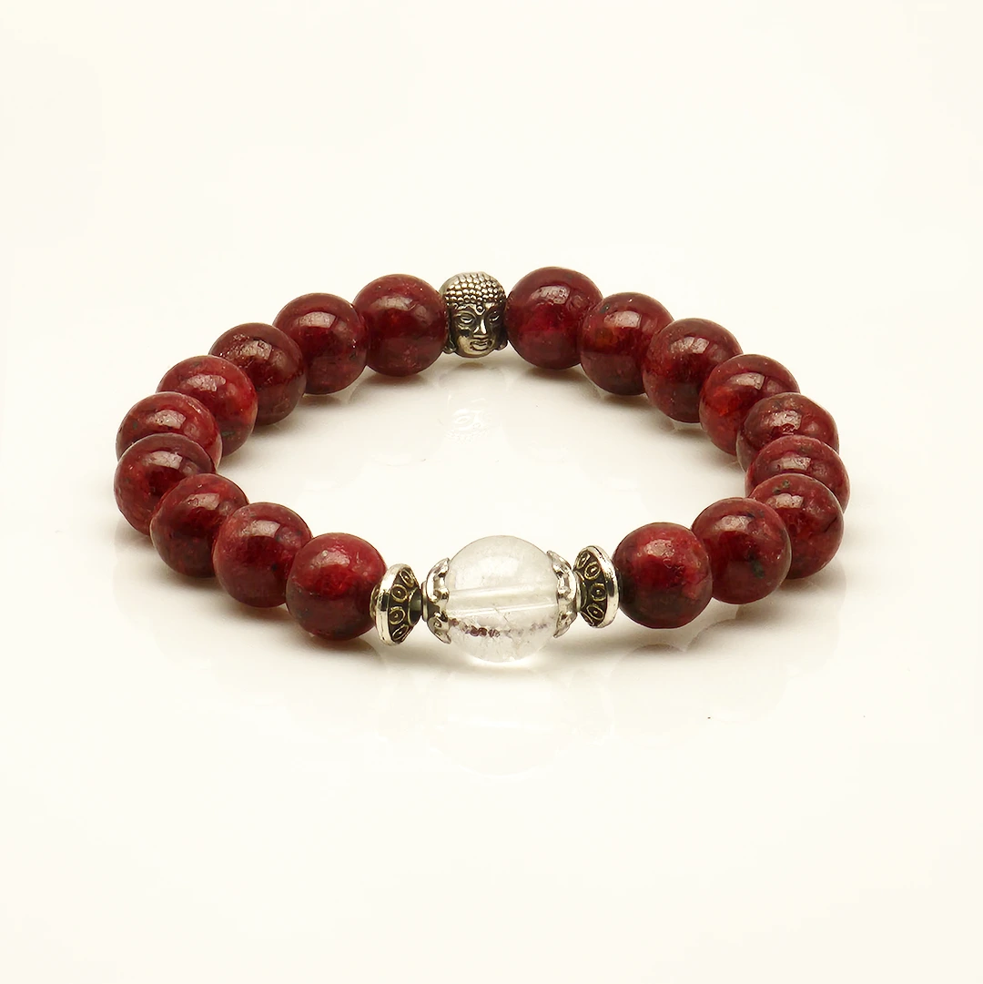 RUBY ROUND BEAD BRACELET