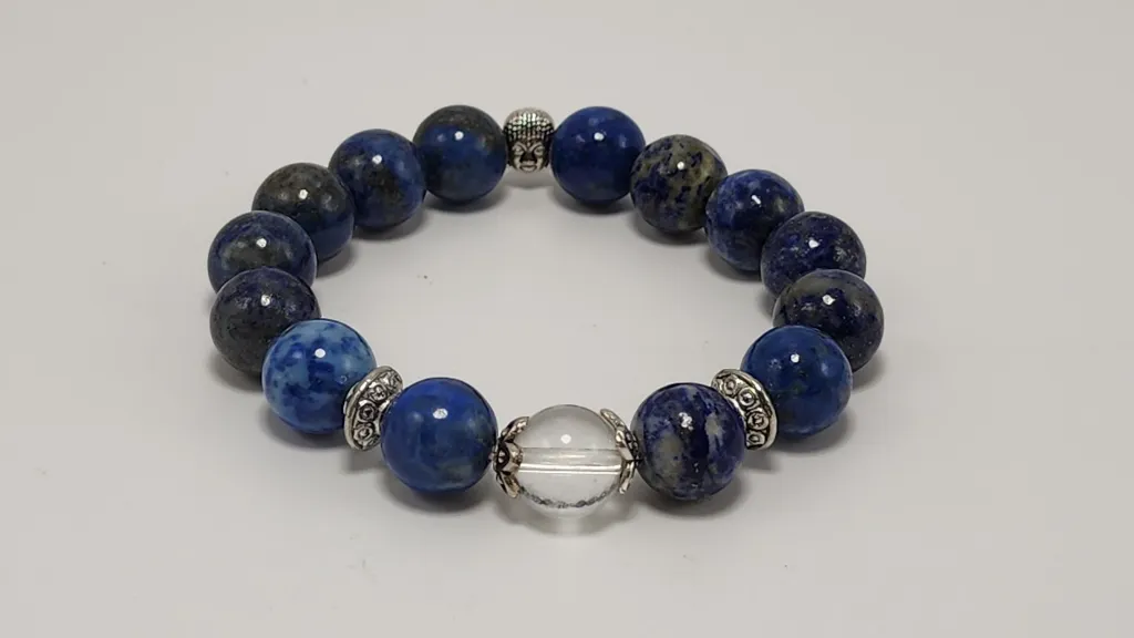 LAPIS LAZULI ROUND BEAD BRACELET