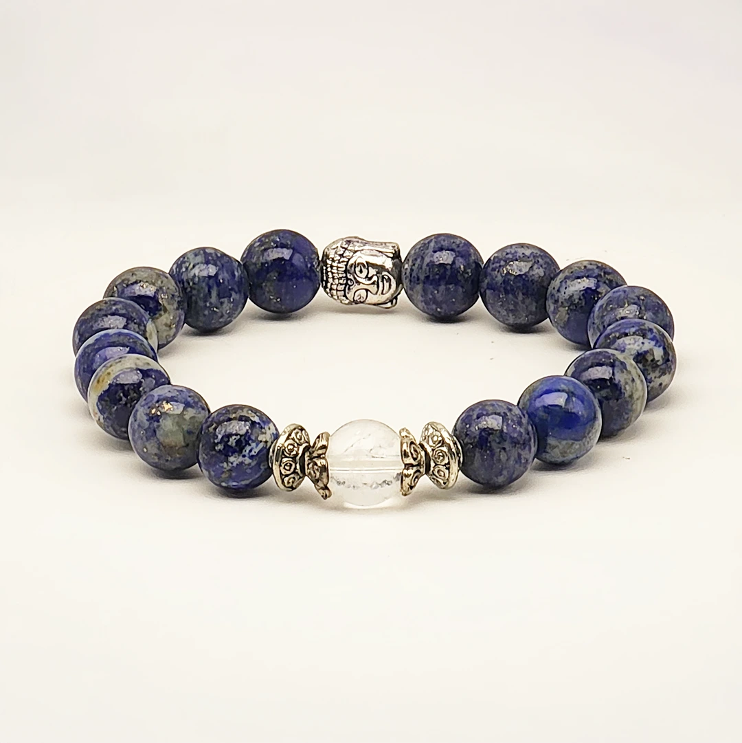 LAPIS LAZULI ROUND BEAD BRACELET