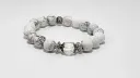 HOWLITE ROUND BEAD BRACELET