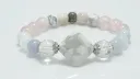HOWLITE + CLEAR QUARTZ +AQUAMARINE +ROSE QUARTZ + MOONSTONE +SELENITE